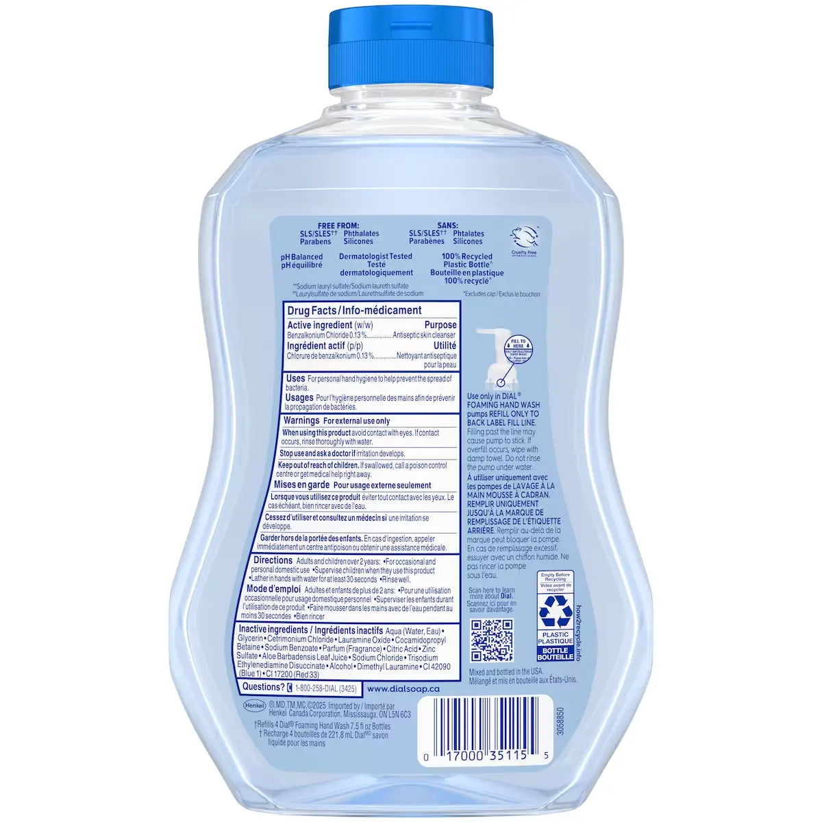 Dial Antibacterial Foaming Hand Wash Refill, Spring Water product detail