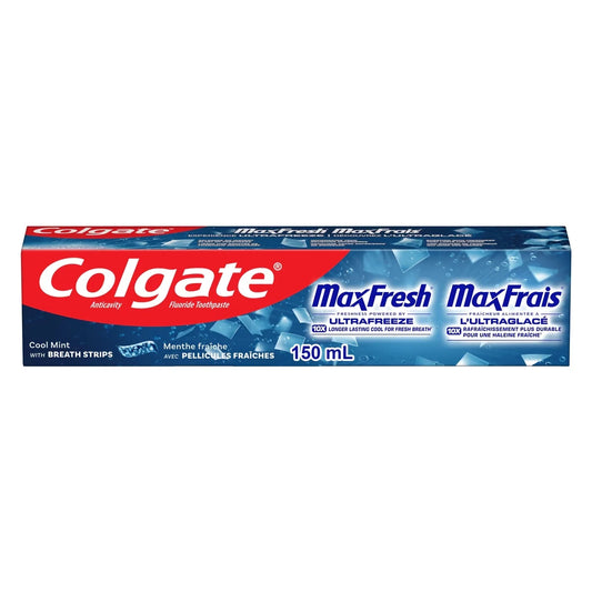 Colgate MaxFresh Cool Mint Toothpaste 150 mL front package