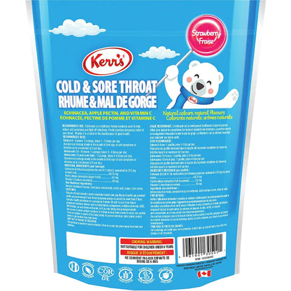 Kerr's Strawberry COLD & Sore Throat Lollypop Lozenges product detail