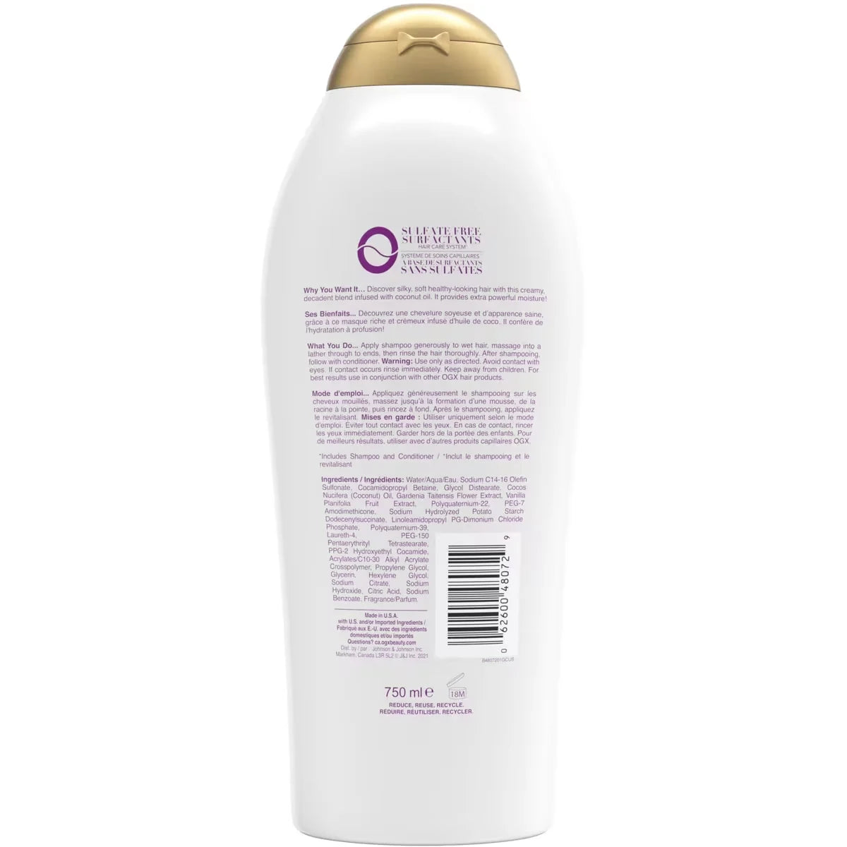 OGX Extra Strength Damage Remedy + Coconut Oil Shampoo product detail