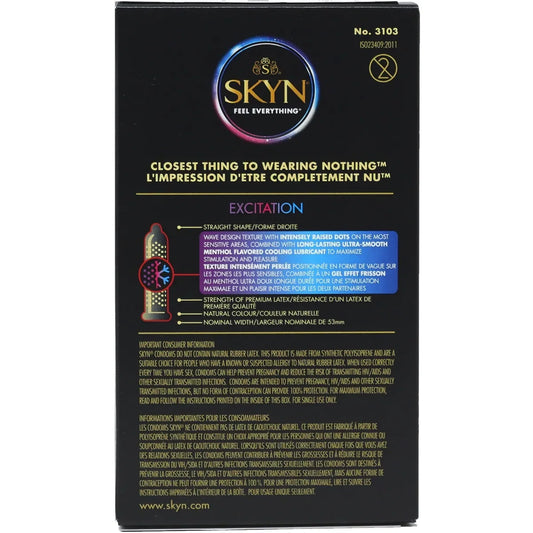 Skyn Excitation 12 Count Non Latex Lubricated Condoms product detail