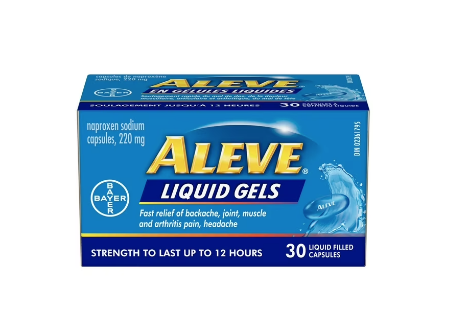 ALEVE Pain Relief, Naproxen 220mg, Liquid Gels