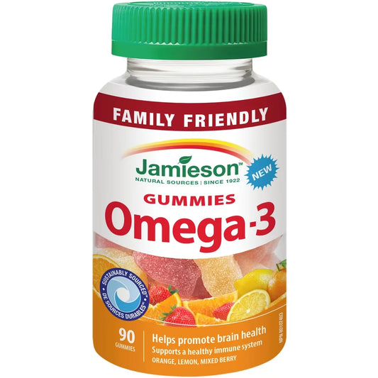 Jamieson Family Friendly Omega-3 Gummies front package