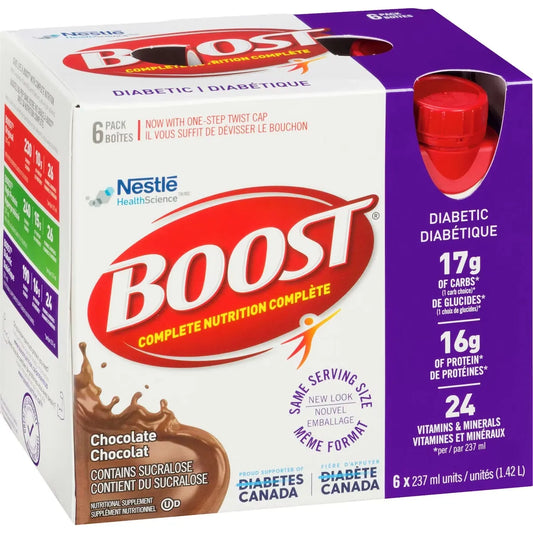 Boost Diabetic Chocolate Nutritional Supplement Drink, 6 × 237 ml product detail