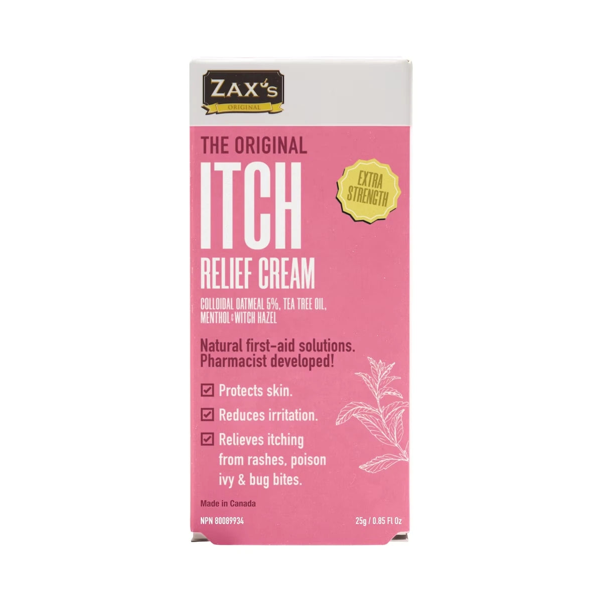 Zax's Original Creams Itch Relief Cream Extra Stength front package
