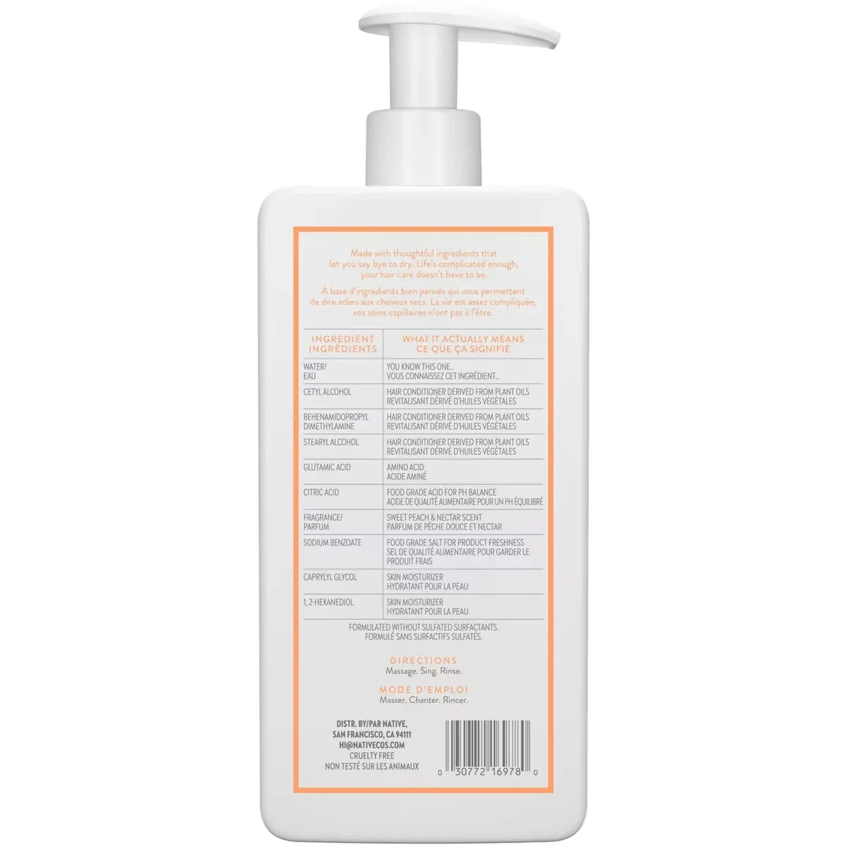 Native Hair Sweet Peach & Nectar Moisturizing Conditioner product detail