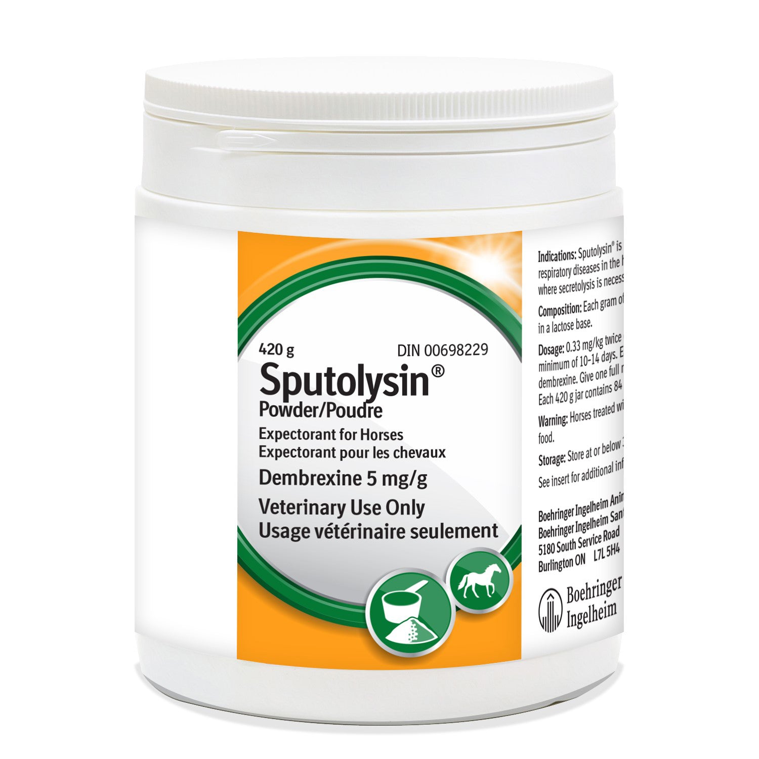 Sputolysin for Horses 420 g Jar 10 x 1 mg / g