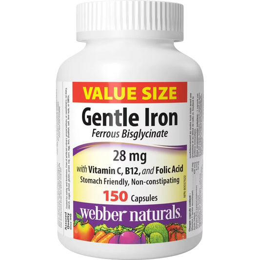 Webber Gentle Iron with Vitamin C, B12, and Folic Acid front package