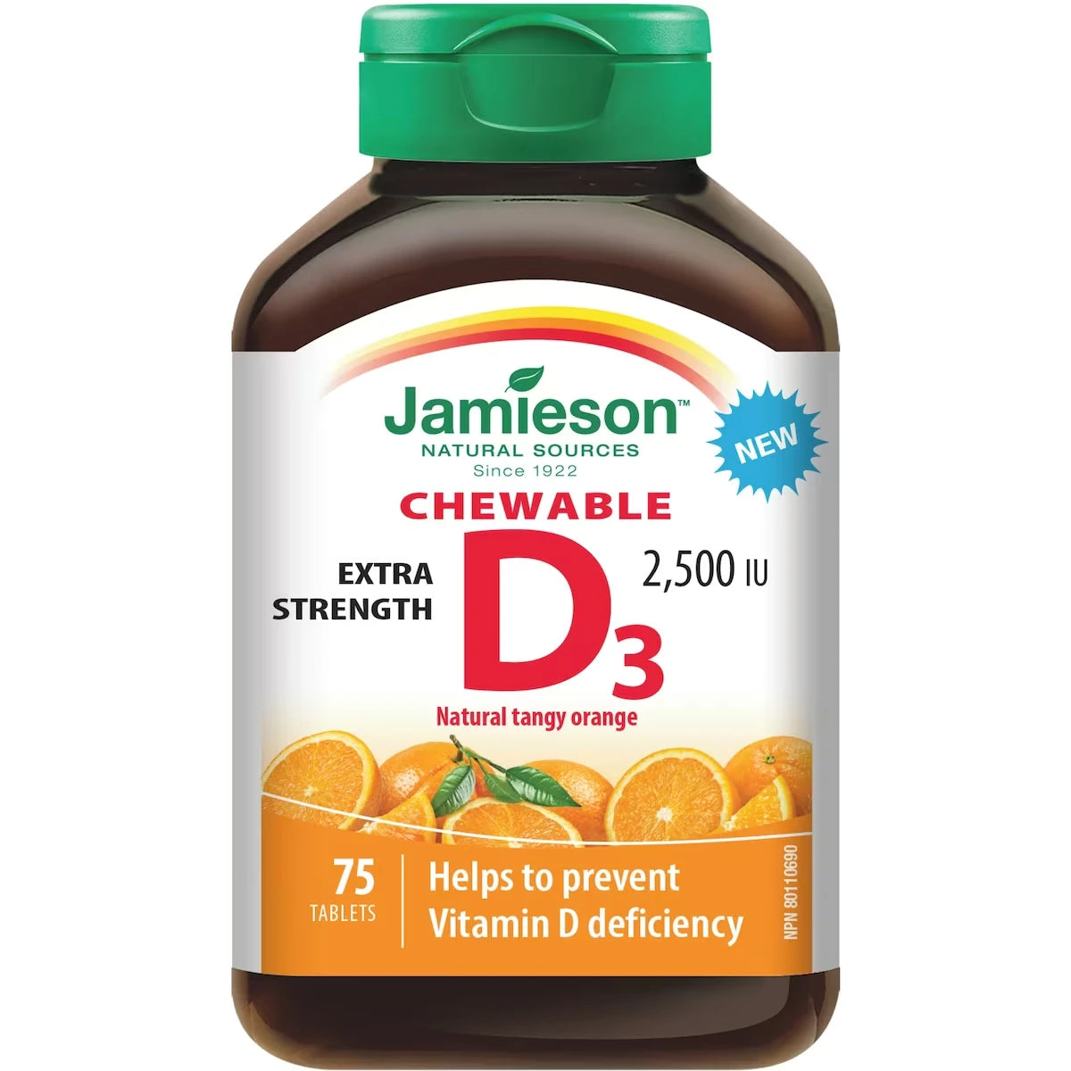Jamieson Vitamin D 2500 IU Chewable front package