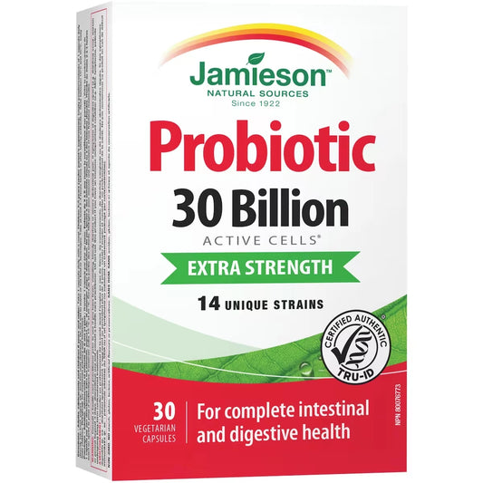 Jamieson 30 Billion Probiotic Capsule 30 count front package