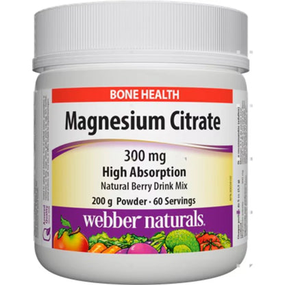 Webber Magnesium Citrate High Absorption 300 mg Natural Berry front package