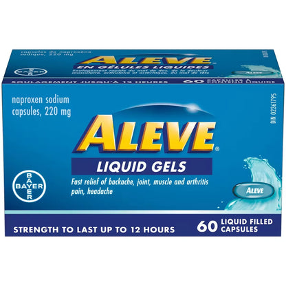 Aleve Liquid Gels 60s front package