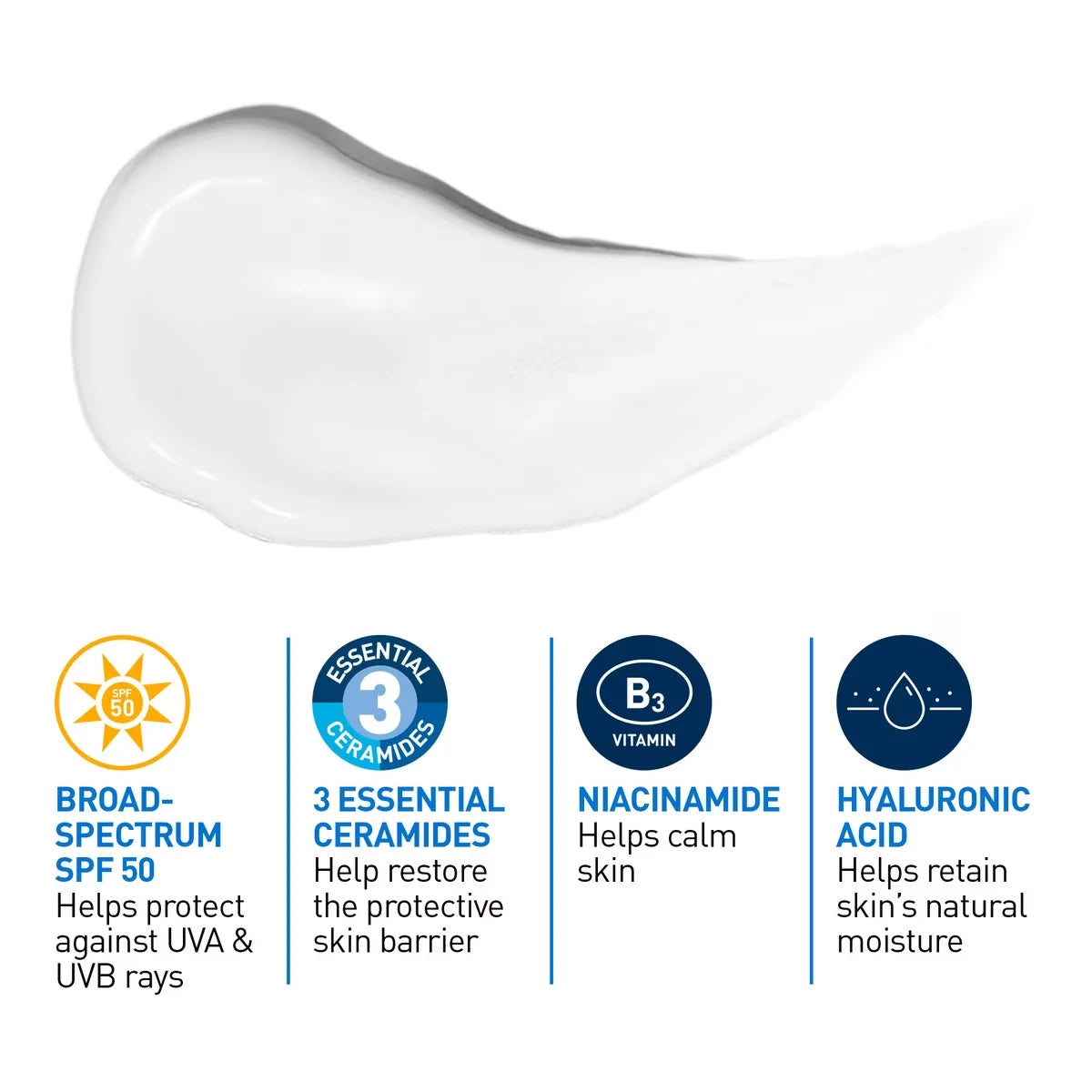 CeraVe AM Face Moisturizer SPF 50, Daily Lotion with UVA+UVB Protection 89 mL product detail