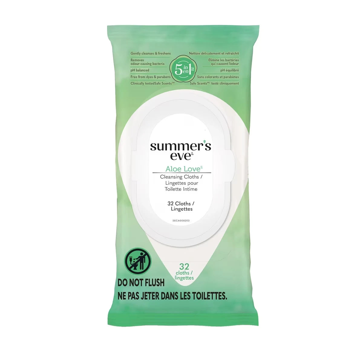 Summer's Eve Aloe Love Cleansing Cloths front package