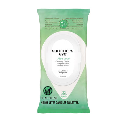Summer's Eve Aloe Love Cleansing Cloths front package