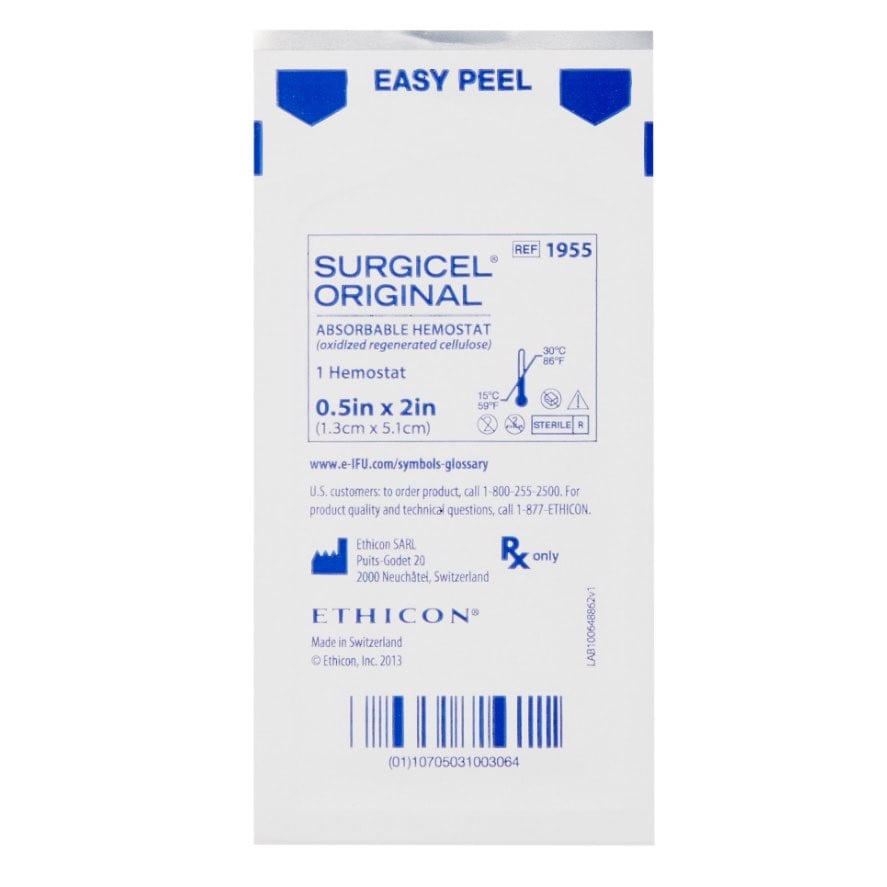 Surgicel Original 1 Peel Pack 0.5 in x 2 in
