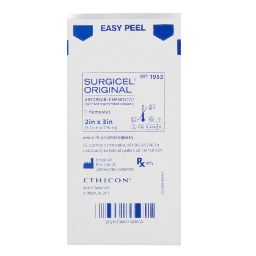 Surgicel Original 1 Peel Pack 2 in x 3 in