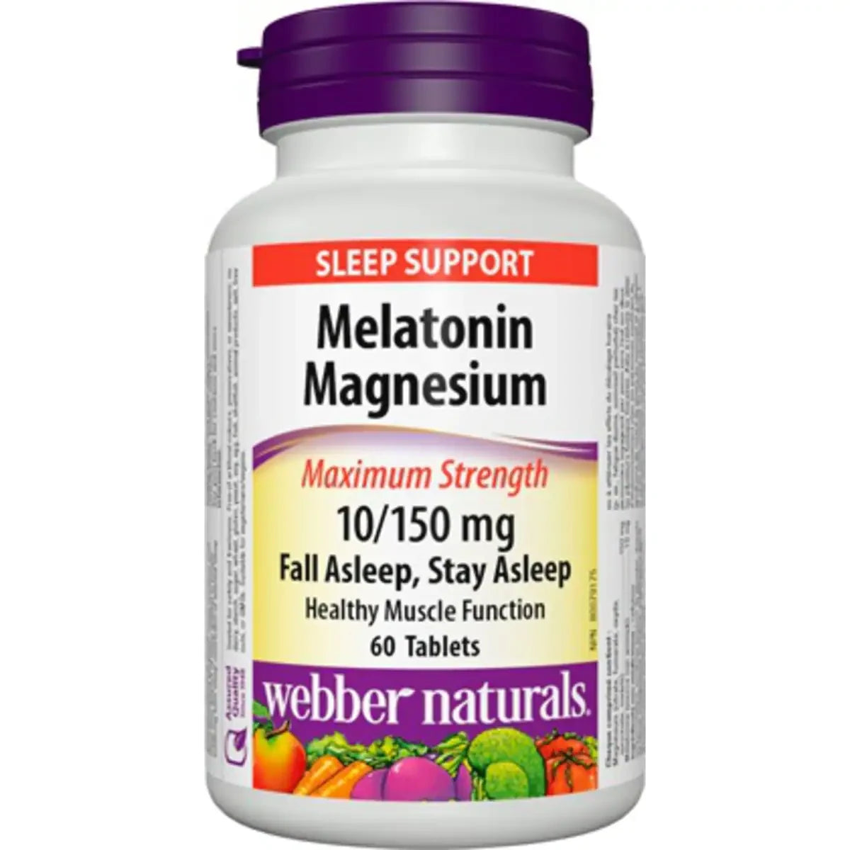 Webber Melatonin Magnesium Maximum Strength 10/150 mg front package