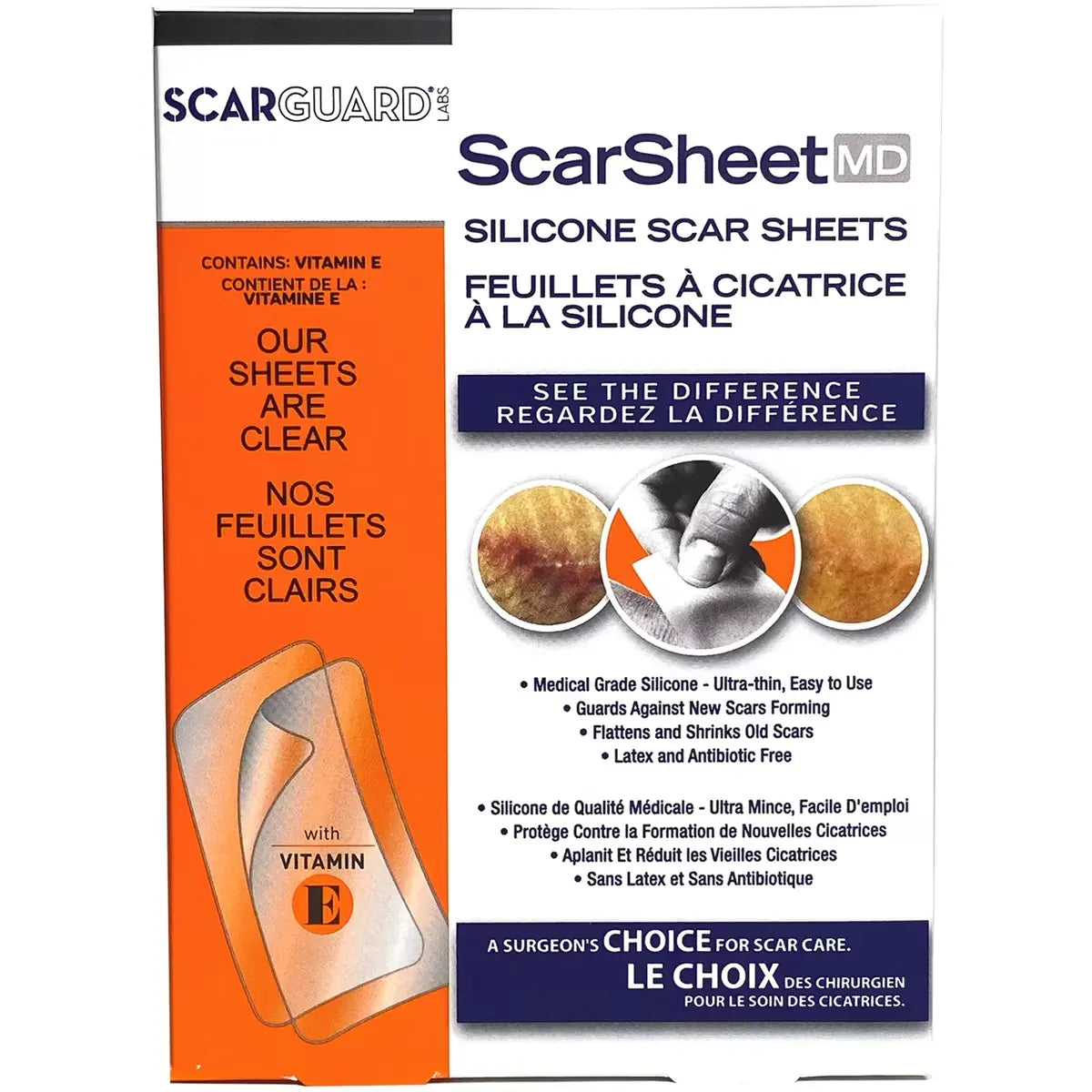 Scarguard Silicone Gel Sheets front package