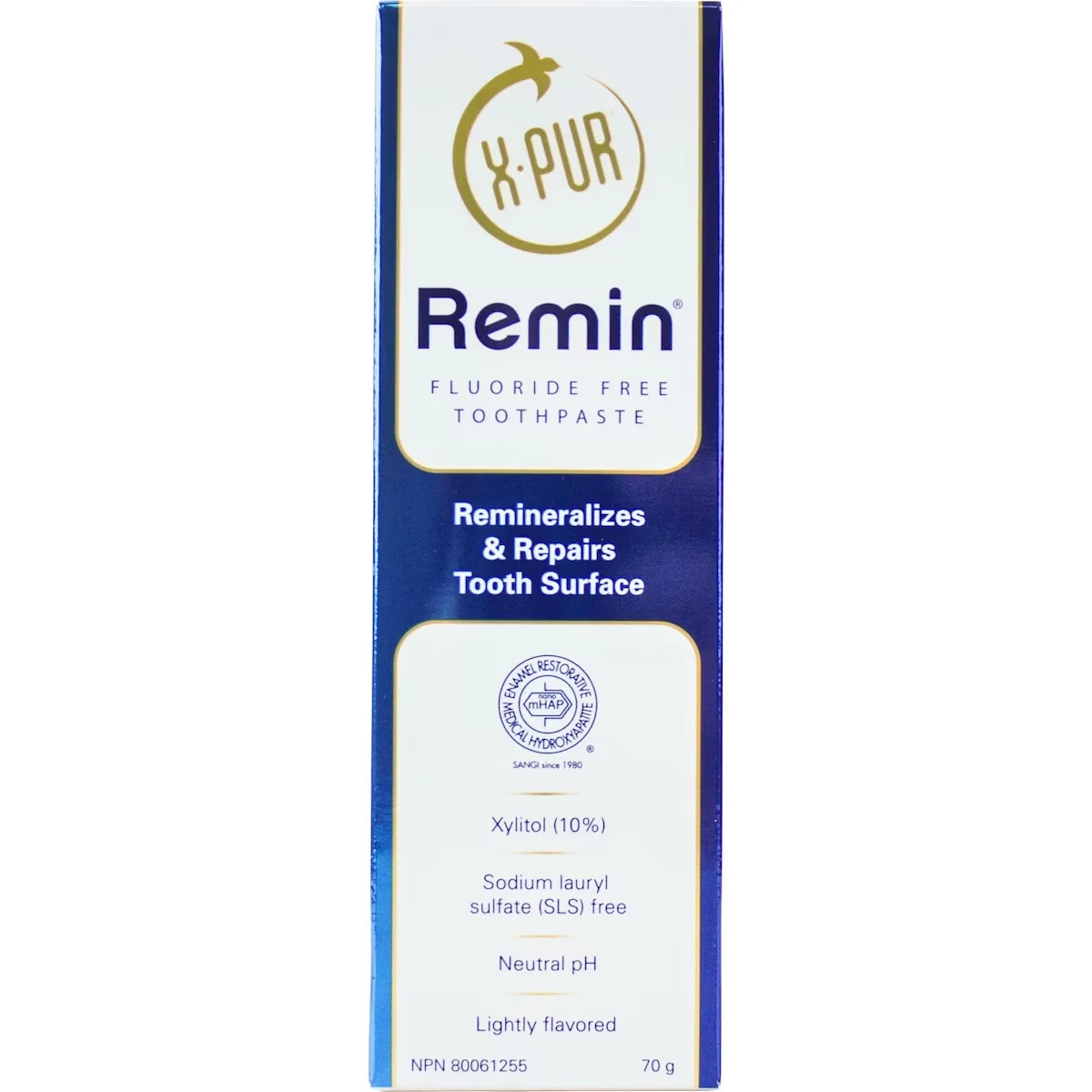 X-PUR Remin Hydroxyapatite toothpaste front package