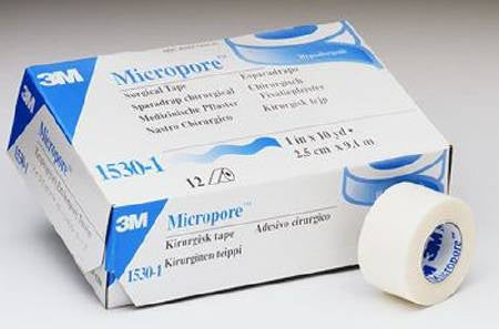 Solventum Micropore Medical Tape 1in x 10yd White - Box of 12
