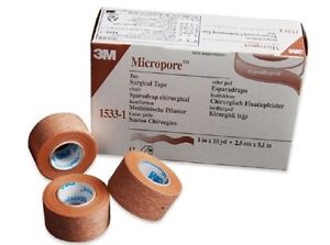 Solventum Tape Micropore 1in X 10yd Tan 1533-1E — Box of 12 — product image