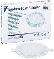 Solventum Tegaderm Foam Dressing Adhesive Wrap Circular Id: 4" X 4-1/2" Od: 6-1/8" X 5-5/8" 90613E — Box of 5 — product image