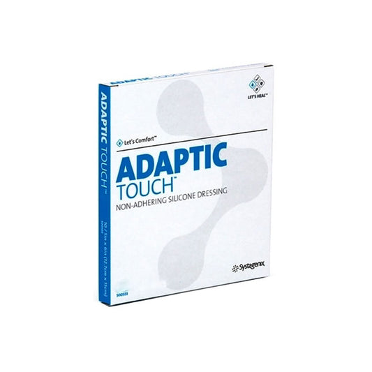Solventum Adaptic Touch Non-Adhering Silicone Dressing 11 cm x 7.6 cm Cellulose Acetate Coated Silicone - Box of 10