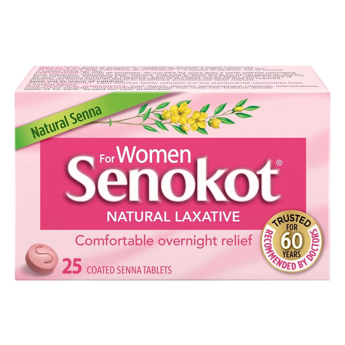 Senokot Natural Laxative for Women 25ct 25 count front package
