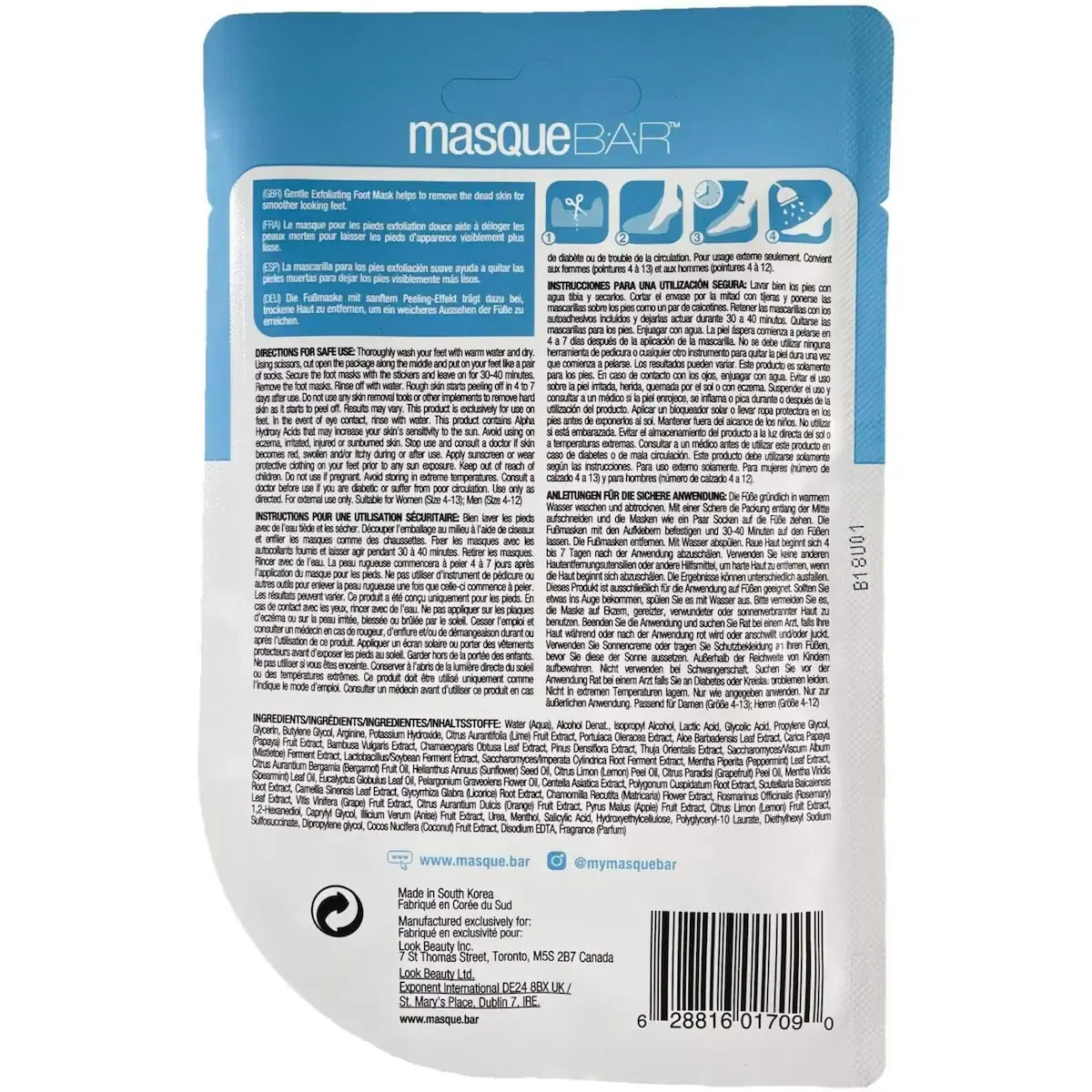 Masque Bar Exfoliating Foot Mask product detail