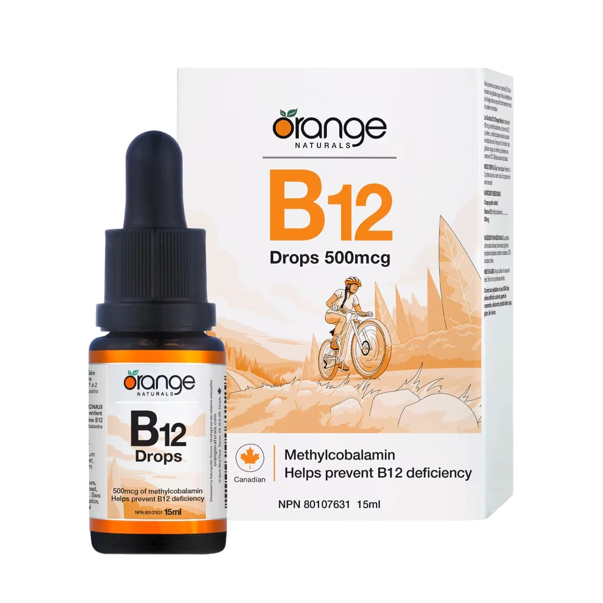 Orange Naturals B12 Drops 500mcg view 2