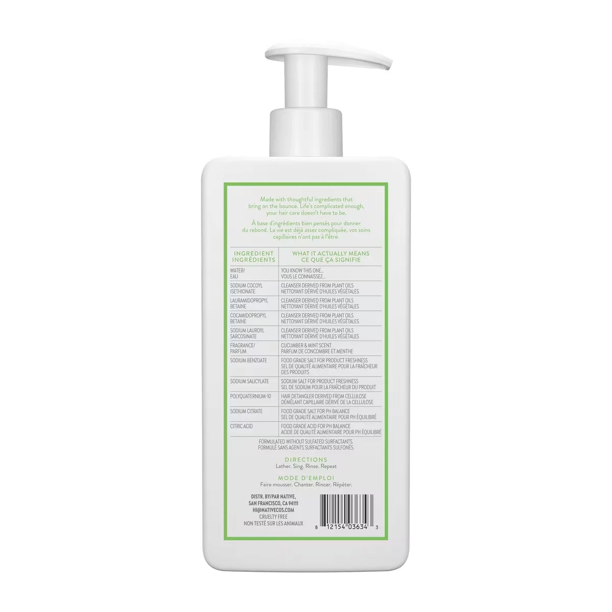 Native Cucumber & Mint Volumizing Shampoo product detail