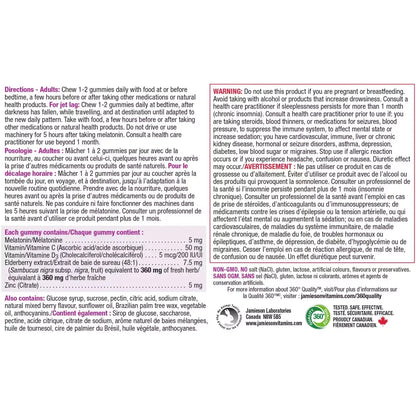 Jamieson Melatonin + Immune Support Gummies product detail