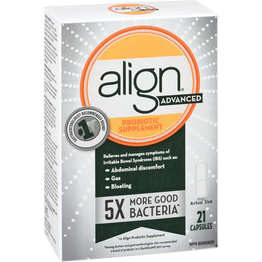 Align Advanced Probiotic Daily Digestive Care, 21 Vegetarian Capsules 5 × 10^7 CFU 21 count product detail