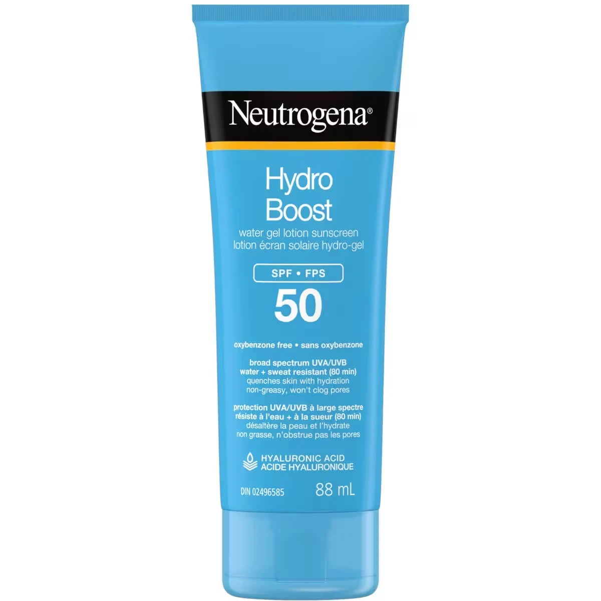 Neutrogena Hydro Boost Water Gel Lotion Sunscreen SPF 50 88 mL front package