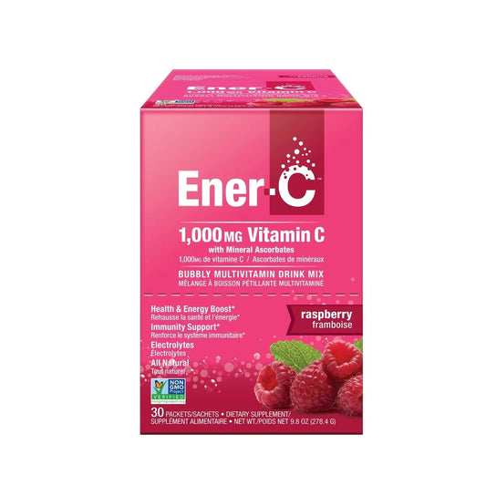 Ener-C Multivitamin Drink Mix Raspberry (30pk) 30 pack front package