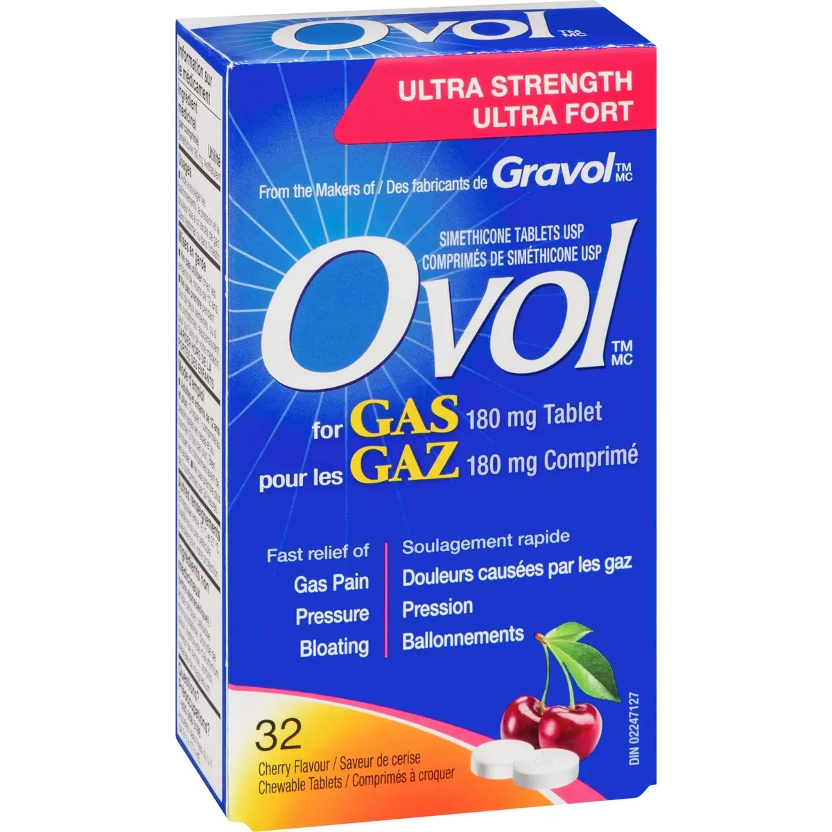 Ovol Ultra Strength Anti-Gas Chewable Cherry Tablets product detail