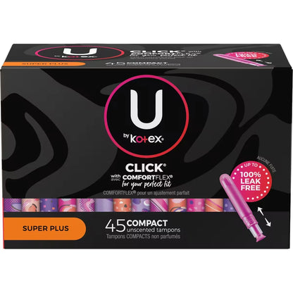 Kotex Click Compact Tampons, Super Plus, Unscented product detail