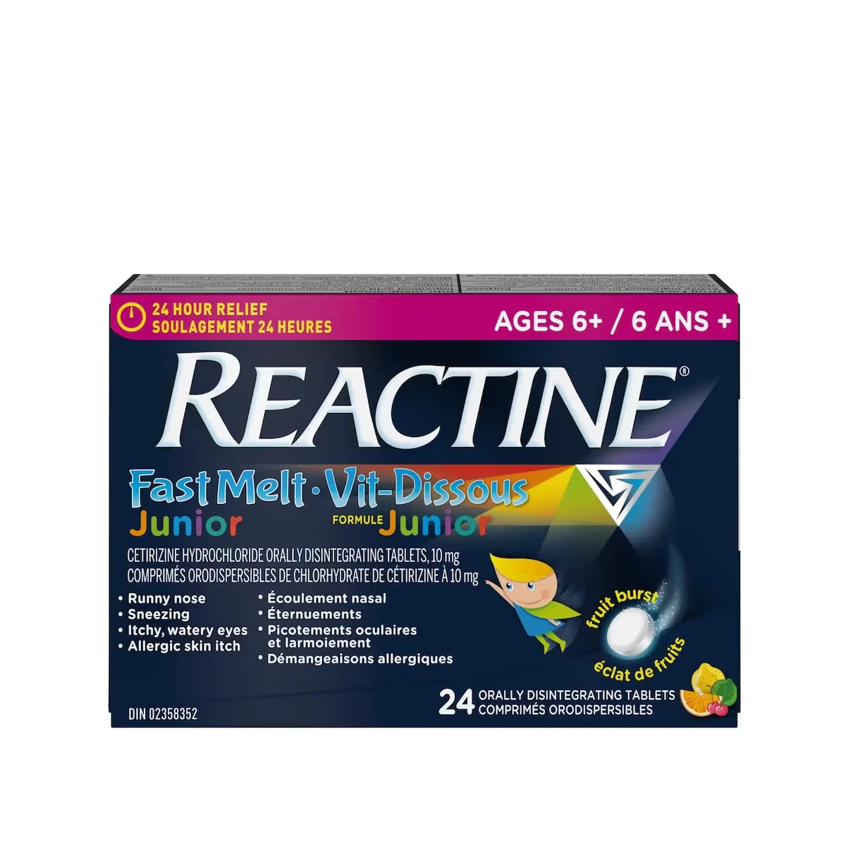 Reactine children s fast melt 24 hour allergy relief product image, alternate view