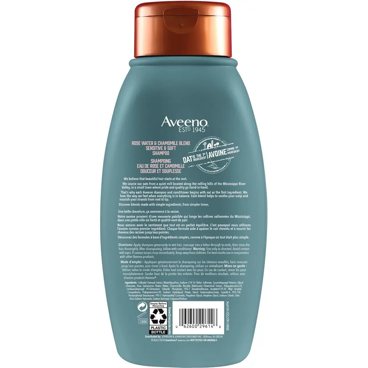 Aveeno Rose Water & Chamomile Shampoo product detail