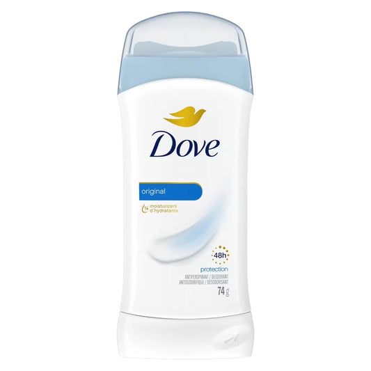 Dove Antiperspirant Stick Original Clean, for Women, For 48H Underarm Sweat & Odour Protection front package