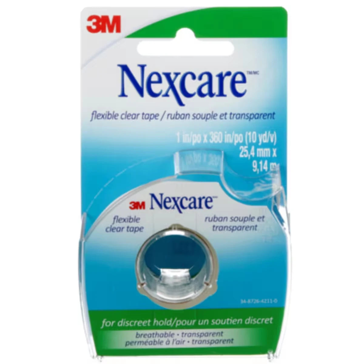 Nexcare Flexible Clear First Aid Tape Dispenser 778-CA front package