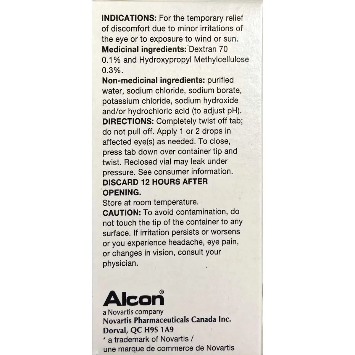 Tears Naturale Free Lubricant Eye Drops Preservative Free product detail