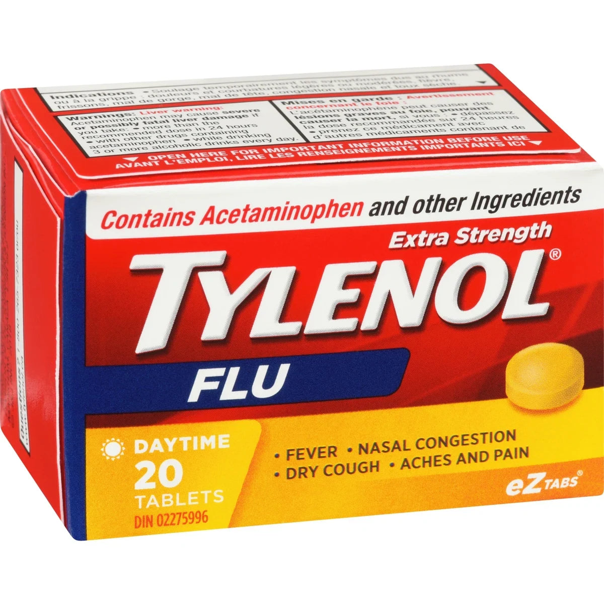 Tylenol Extra Strength Flu Relief Daytime Acetaminophen 500mg product detail