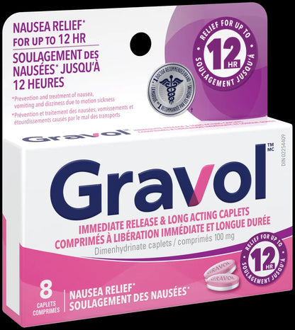 Gravol Immediate Release & Long Acting Caplets product detail