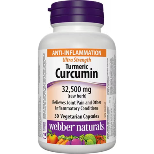 Webber Turmeric Curcumin Ultra Strength with Black Pepper 32,500 mg (raw herb) product detail