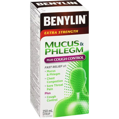 Benylin Extra Strength Cold, Mucus & Phlegh, Cough Control Syrup product detail