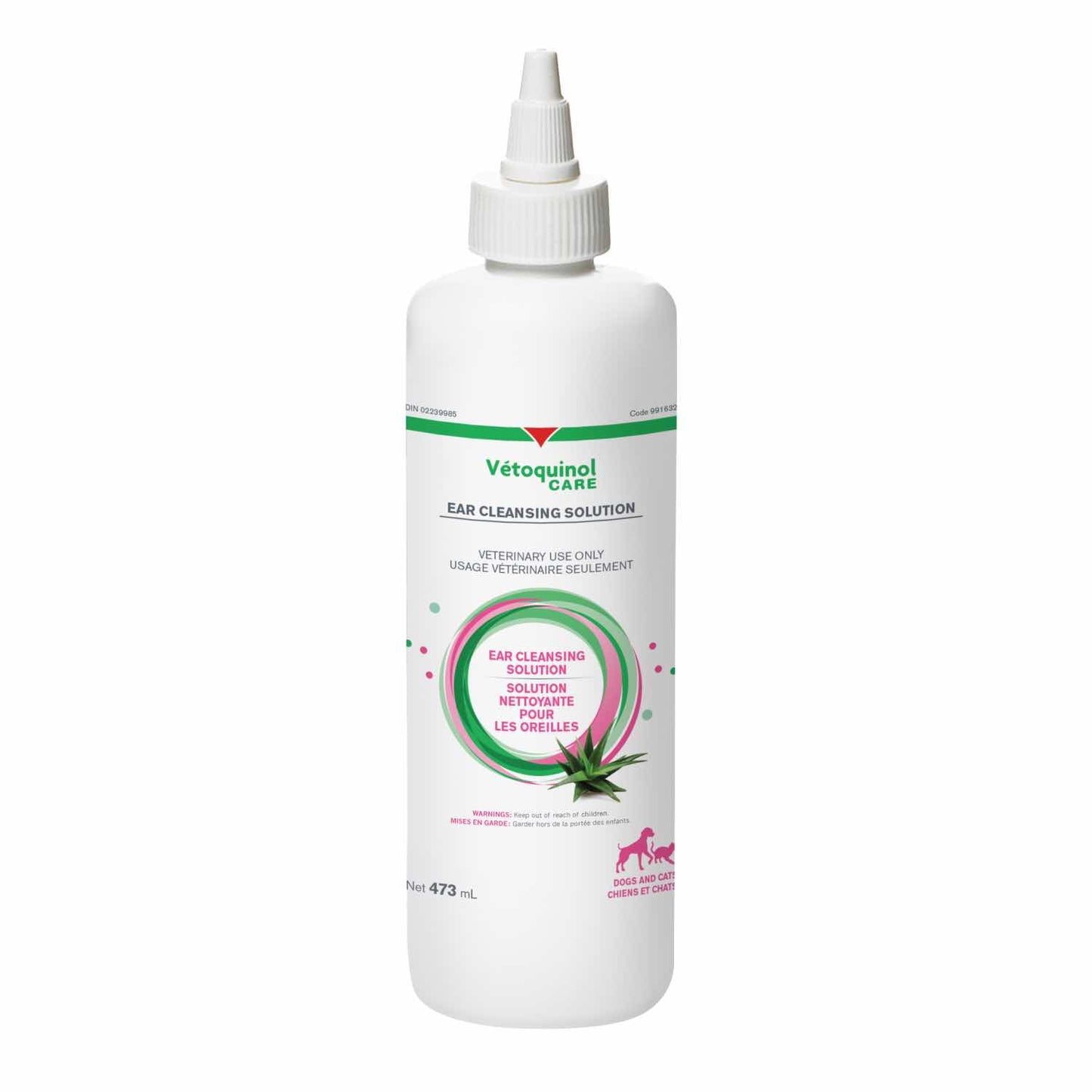 Ear Cleansing Solution for Cats 473 mL Bottle 1.76 %