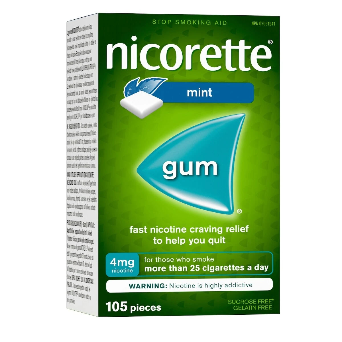 Nicorette Nicotine Gum, 4 mg, Extreme Chill Mint Flavour product detail