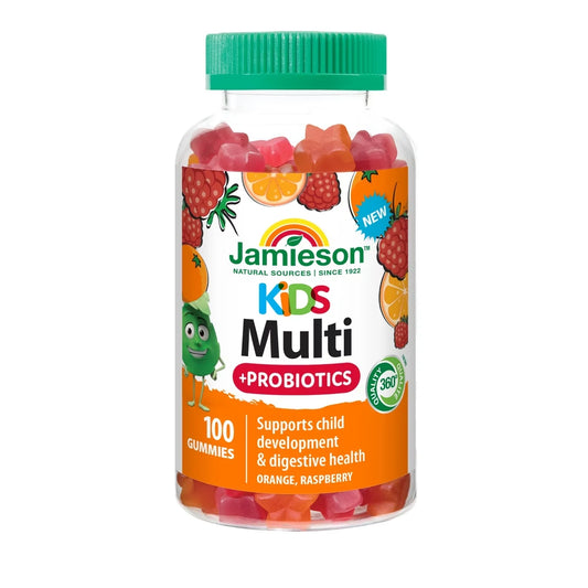 Jamieson Kids Multivitamin + Probiotic Gummies front package